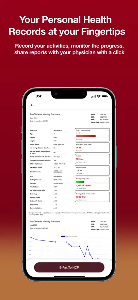 miphr app screen