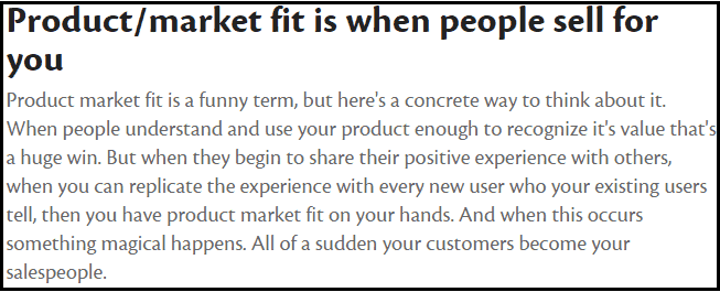 product/market fit for startups