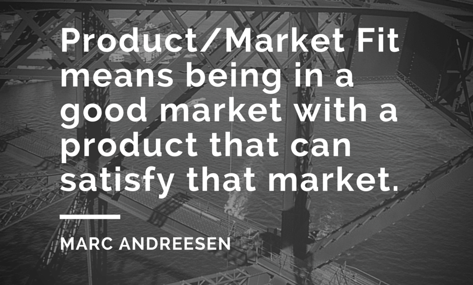 Product/market fit for startups